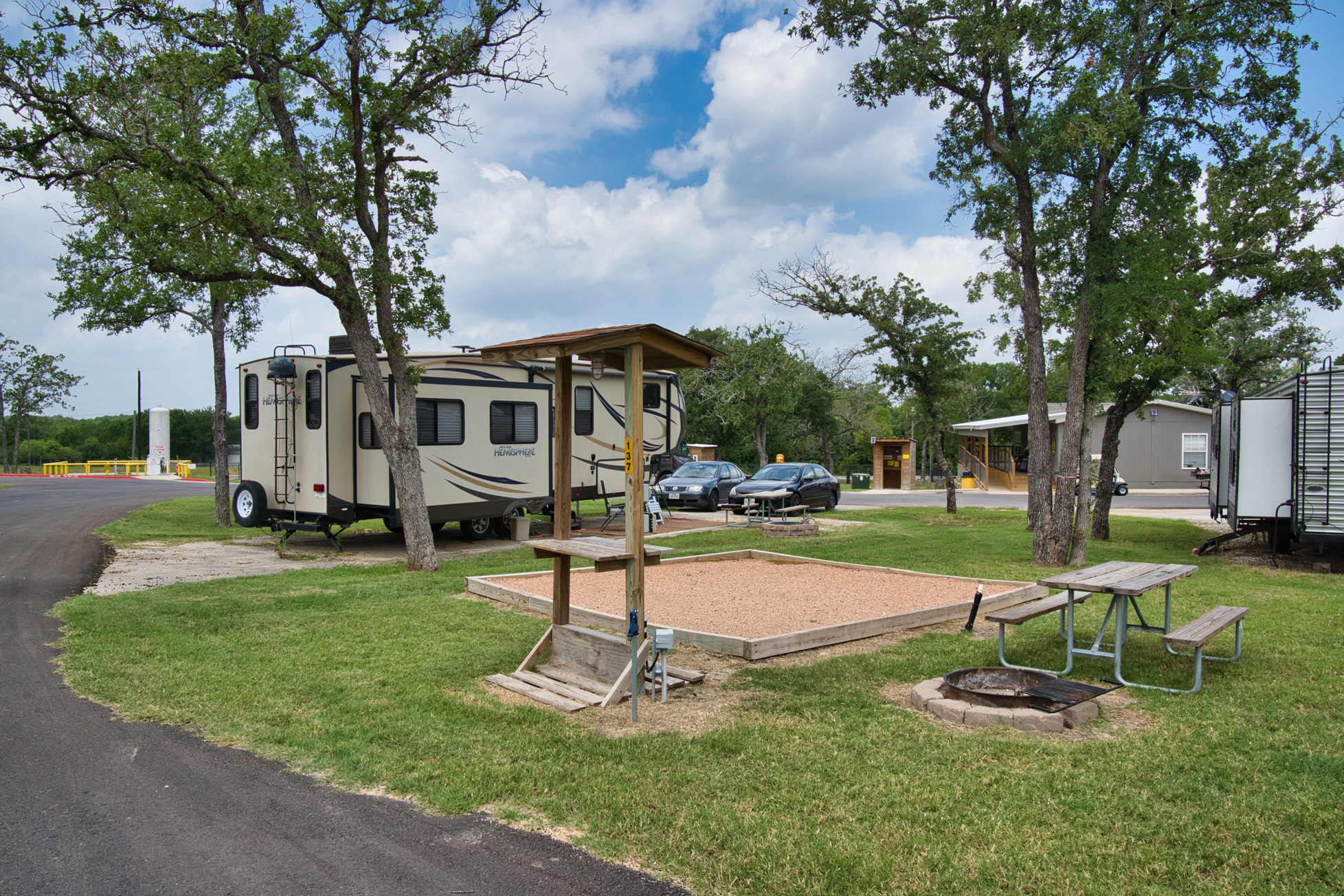 Individual Tent Site, Water & Electric, Gravel Tent Pad Pictures Austin East KOA Holiday